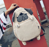Canvas Cute Dog Backpack