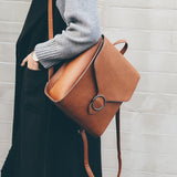 2018 PU Leather Retro Female Bagpack