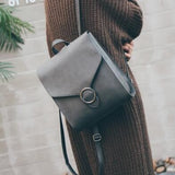 2018 PU Leather Retro Female Bagpack