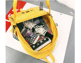 Harajuku Clear Canvas Letter Backpacks