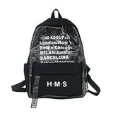 Harajuku Clear Canvas Letter Backpacks