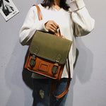 Vintage Pu Leather Women Backpack
