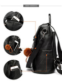 Vintage Leather Anti Theft Backpack