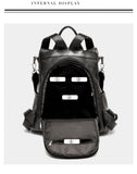 Vintage Leather Anti Theft Backpack