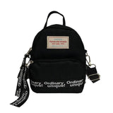Letter Printed Mini Backpack