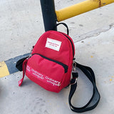 Letter Printed Mini Backpack